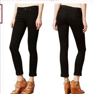 Level 99 Lily Crop Skinny Straight Black Jean